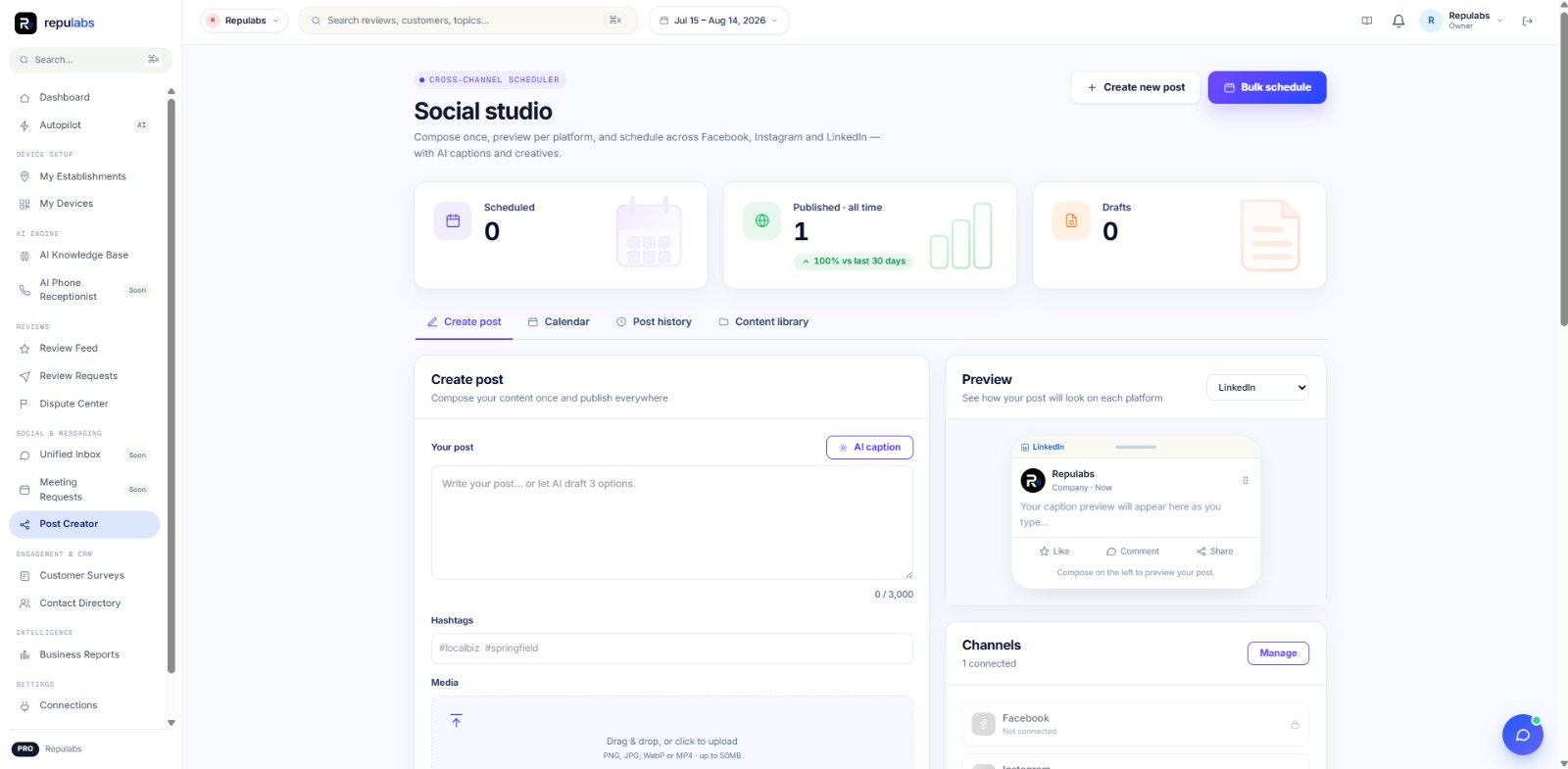 repulabs Social Studio